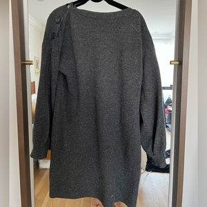 Madewell boatneck gray sweater dress